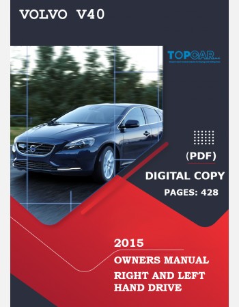 volvo v40 2015 owners manual